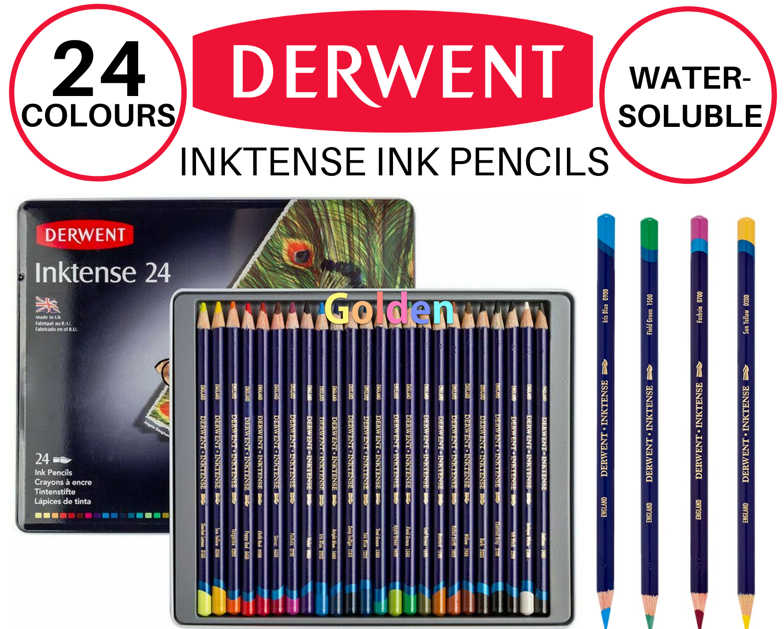 Derwent Inktense Pencil Set - 24   äȭ ,..